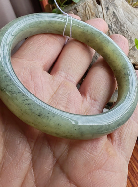 和田玉青花手镯57mm手镯子女神