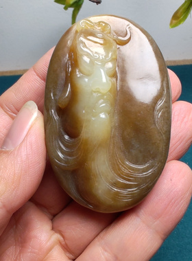 新疆和田玉黄口料糖玉武财神关公手把件苏工油润男女国风义薄云天