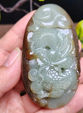 龙手把件且末糖和田玉