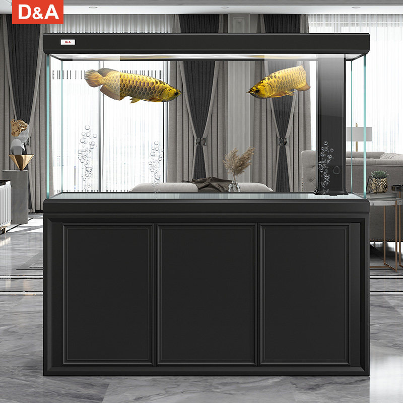 德克鱼缸简爱实木底过滤超白玻璃鱼缸客厅屏风玄关生态造景水族箱