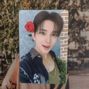 seventeen 次 洪知秀小卡 戴花刷 玫瑰刷 kit橙版小卡 dk