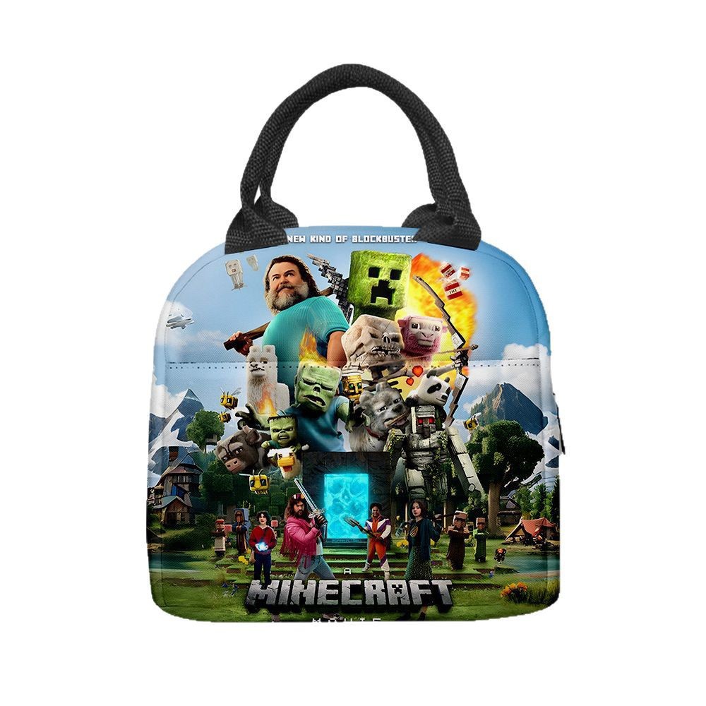 新品我的世界大电影 Minecraft 手提保温袋冷藏袋铝箔午餐包跨境