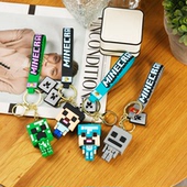 3D沙盒游戏MC我 世界苦力怕史蒂夫可爱公仔挂件汽车包包钥匙链