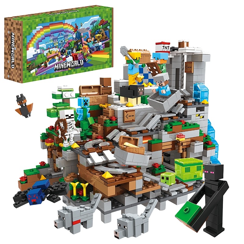 兼容乐高我的世界积木拼装男孩子儿童益智玩具礼物跨境专用飞机