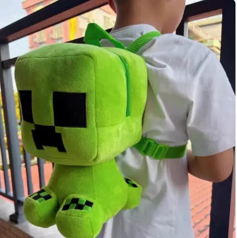 MC游戏周边动漫卡通周边25cm我的世界苦力怕毛绒背包玩偶公仔jj怪