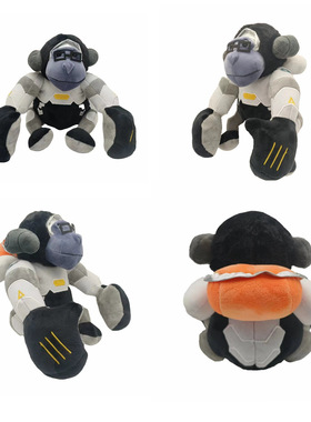 跨境新品Jumbo Winston Plush守望先锋温斯顿大猩猩毛绒玩偶