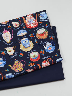 印花破卡布料防泼水外套羽绒服