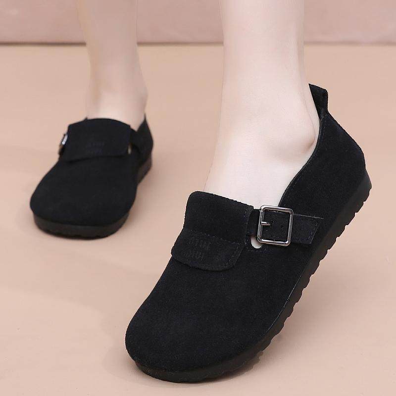 春秋豆豆鞋女平底老北京布鞋透气软底防滑工作单鞋舒适休闲妈妈鞋,女鞋,乐福鞋（豆豆鞋）,淘宝优惠券,粉丝福利购,淘宝优惠卷