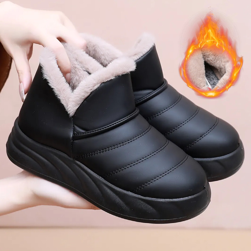 冬季厚底雪地靴女加绒加厚保暖高帮棉鞋外穿休闲防水防滑妈妈棉靴,女鞋,时尚雪地靴,淘宝优惠券,粉丝福利购,淘宝优惠卷