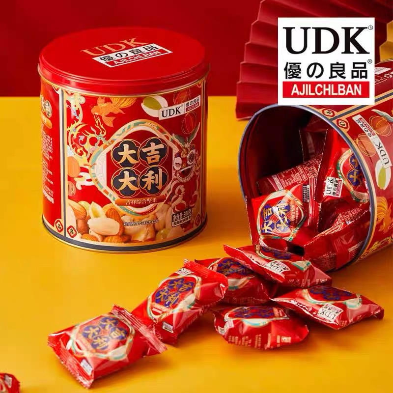 UDK优之良品缤纷综合果仁大吉大利吉祥综合坚果300g 罐装年货送礼