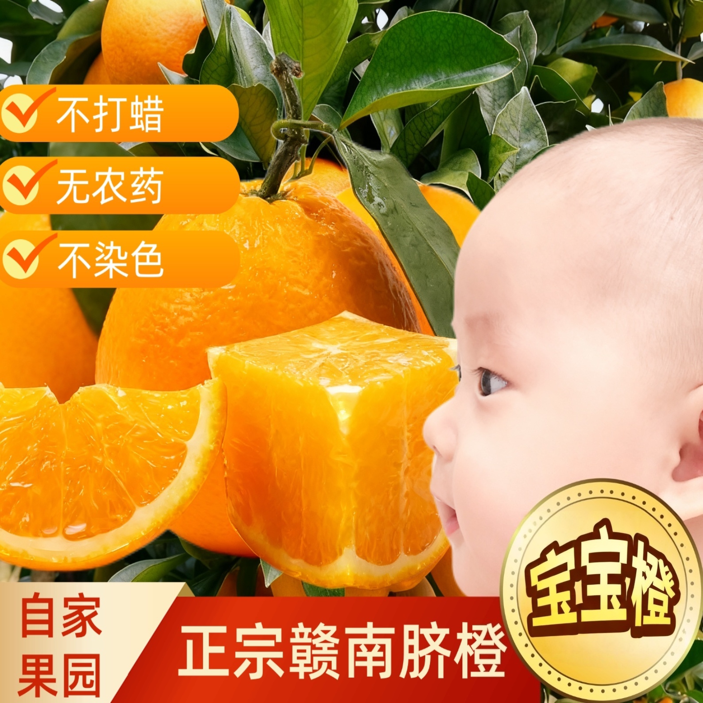 只买正宗赣南脐橙新鲜水果