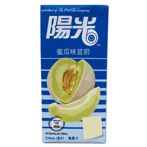 进口港版大阳光330ml/250ml哈密瓜/棷子味豆奶原味柠檬茶