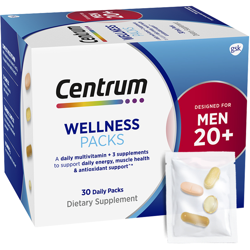 Centrum善存海外多种矿物质每日定制综合营养包男20+【临期9月】