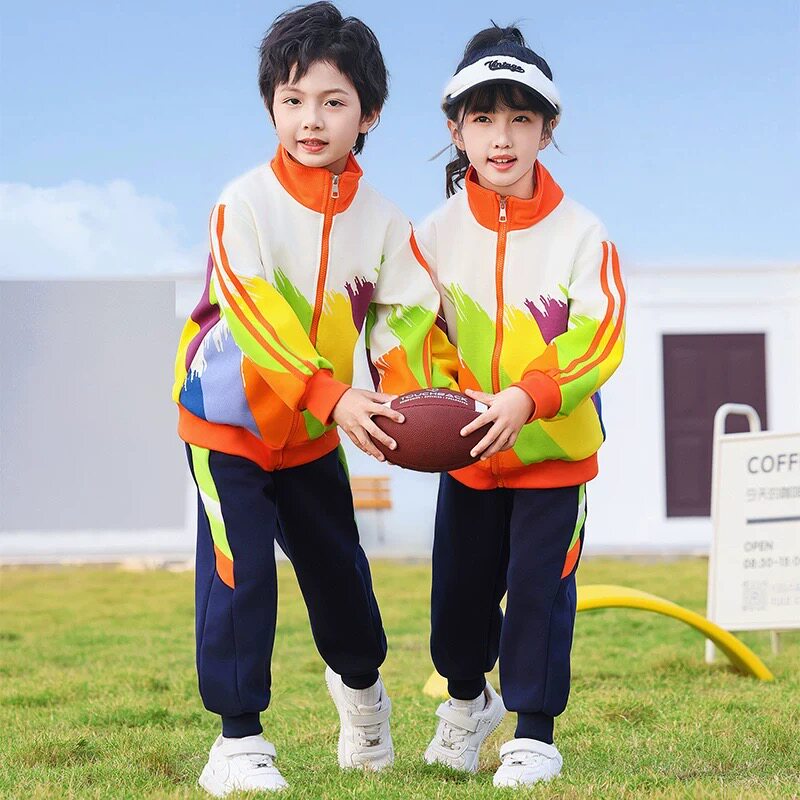 小学生运动会服装开幕式秋季幼儿园园服彩虹班服儿童啦啦队演出服