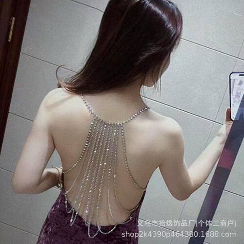 跨境新品比基尼流苏背链欧美时尚