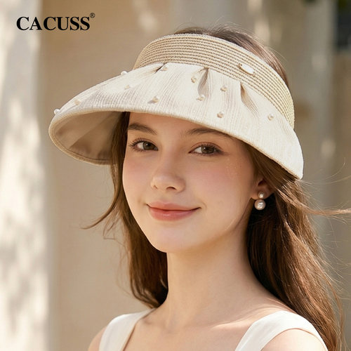 CACUSS大檐可折叠空顶遮阳帽女夏