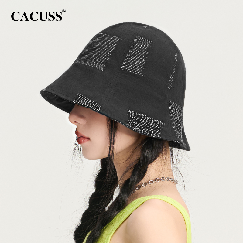 【诗篇】CACUSS帽子女秋冬2025新款棉麻渔夫帽显脸小遮阳帽