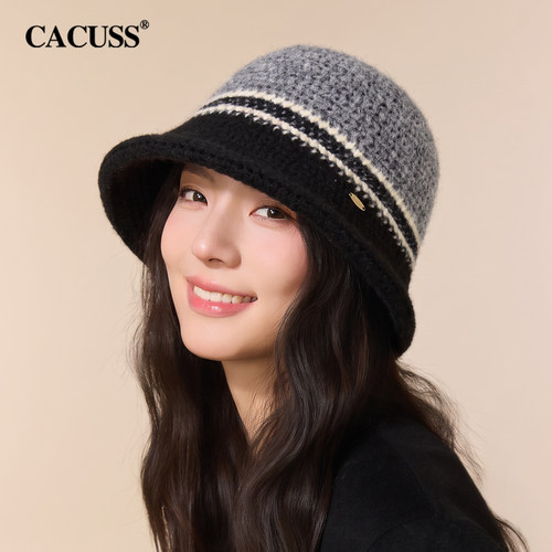 CACUSS帽子女款2026针织渔夫帽