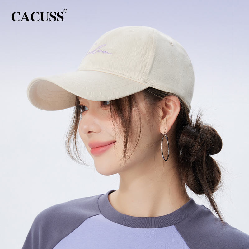 CACUSS韩系纯棉字母刺绣鸭舌帽