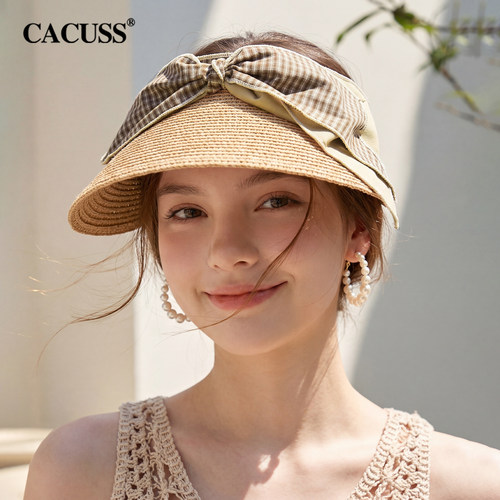 CACUSS空顶蝴蝶结遮阳帽女款夏季