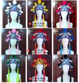 国潮摄影服装 主题小花旦戏曲京剧头饰打鼓列子花木兰穆桂英头饰