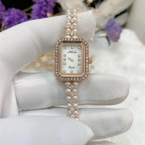 vintage古风天然小众山茶花手表