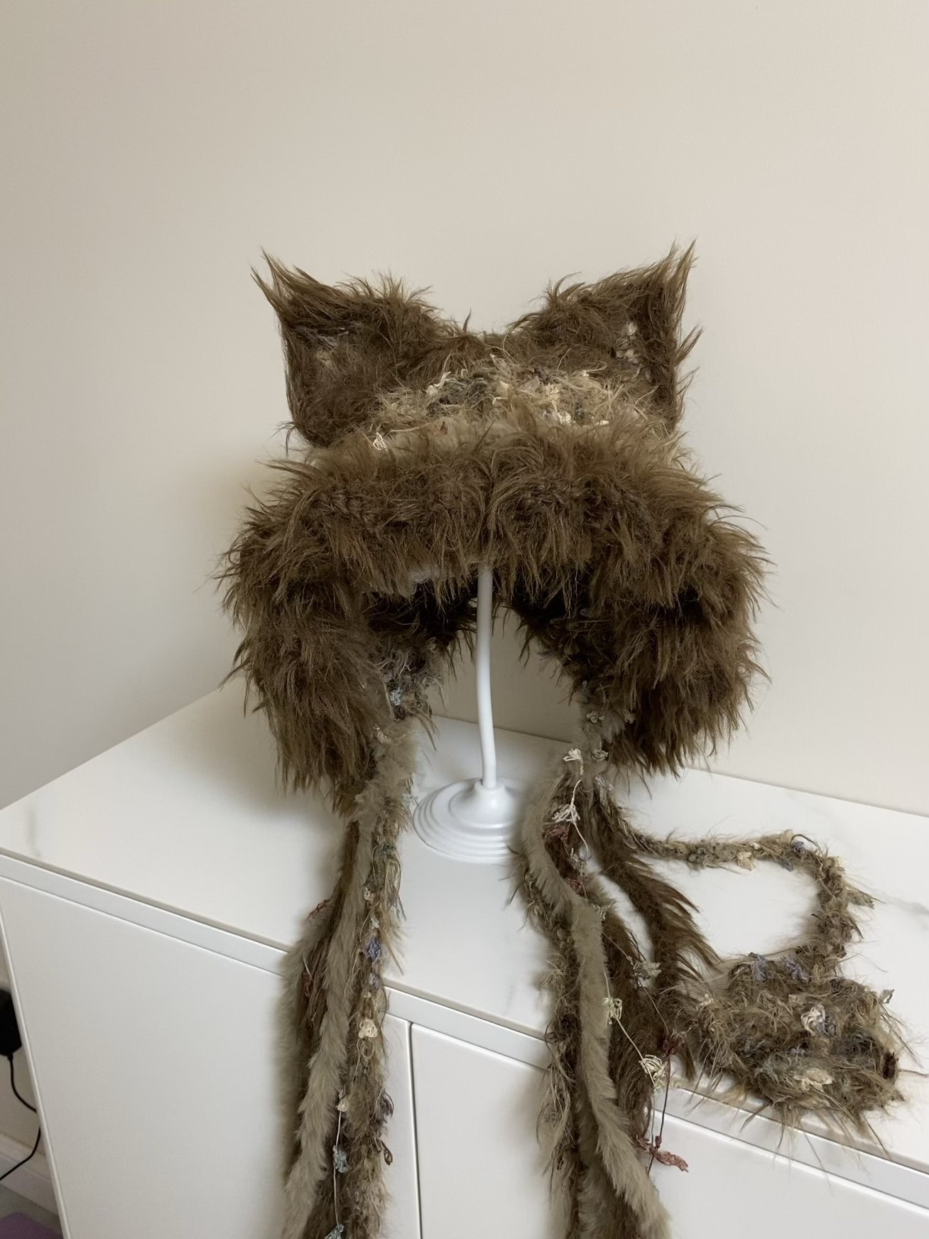 【松褐系列】手工钩织狐狸帽针织毛线帽子女手混线diy材料包,服饰配件/皮带/帽子/围巾,DIY编织材料包,淘宝优惠券,粉丝福利购,淘宝优惠卷