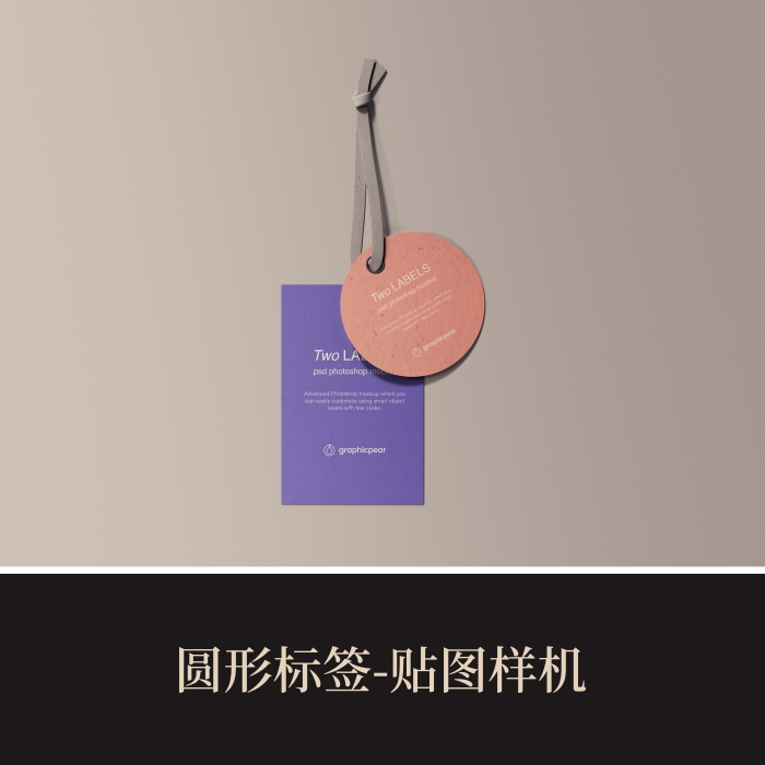 高端提案利器优质PSD圆形标签VI样机素材模板logo智能贴图