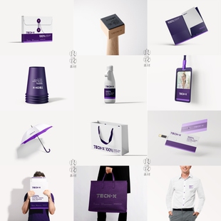 24款高端提案PSD财务律所咨询服务品牌场景VI样机logo智能贴图