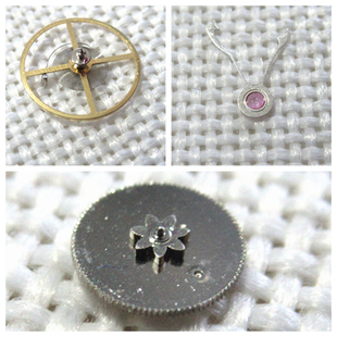 手表配件零件 7120多针机芯零件 上海 自动叉 自动轮 摆轮 高轴脚