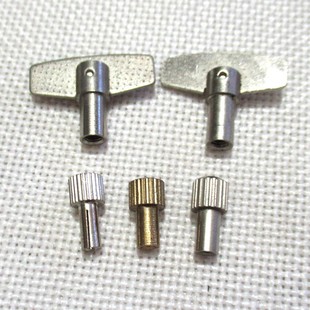 钥匙 按钮 零件配件上发条 对针 扳手调时间 对闹 老全铜机械闹钟