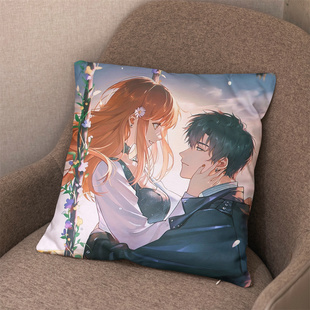 光与夜之恋周边抱枕萧逸陆沉查理苏照片定制靠垫毛绒玩偶礼物靠背