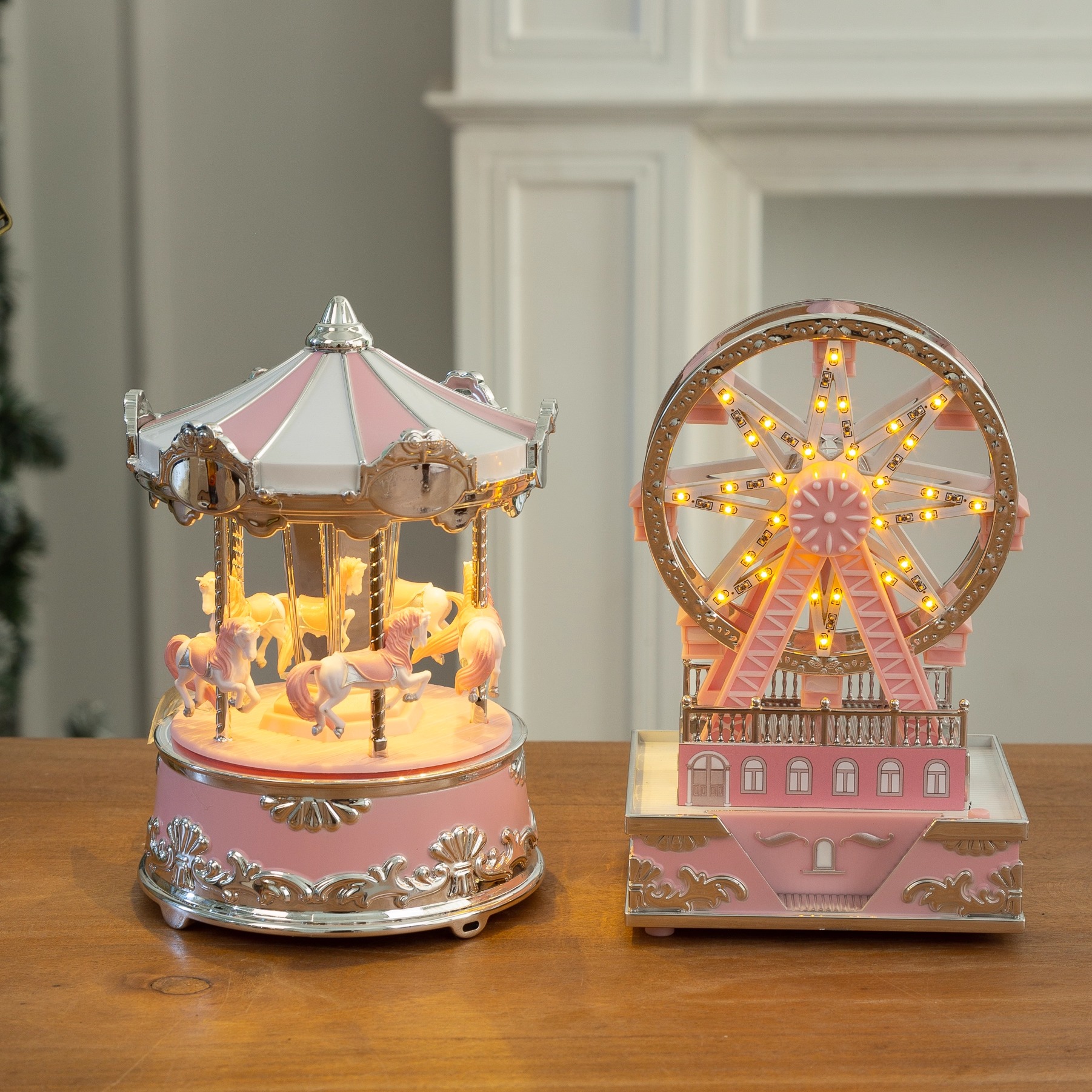 美国发光旋转木马音乐盒摩天轮