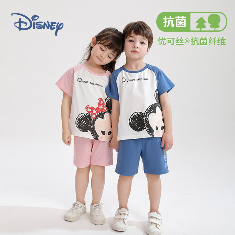 迪士尼兒童短袖套裝中大童T恤夏季純棉男童女童寶寶全棉上衣短褲在類目 童裝/嬰兒裝/親子裝, 套裝中 - 來自Buy2taobao.com提供專業的淘寶代購服務