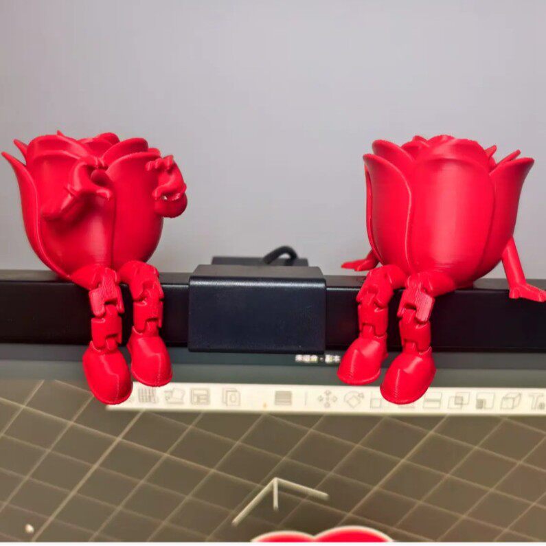 新品3d打印坐姿玫瑰花家居装饰桌
