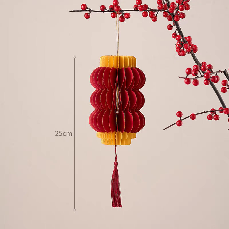 节日装饰红灯笼挂件商场家用喜庆布置新年元旦元宵红色蜂窝灯笼