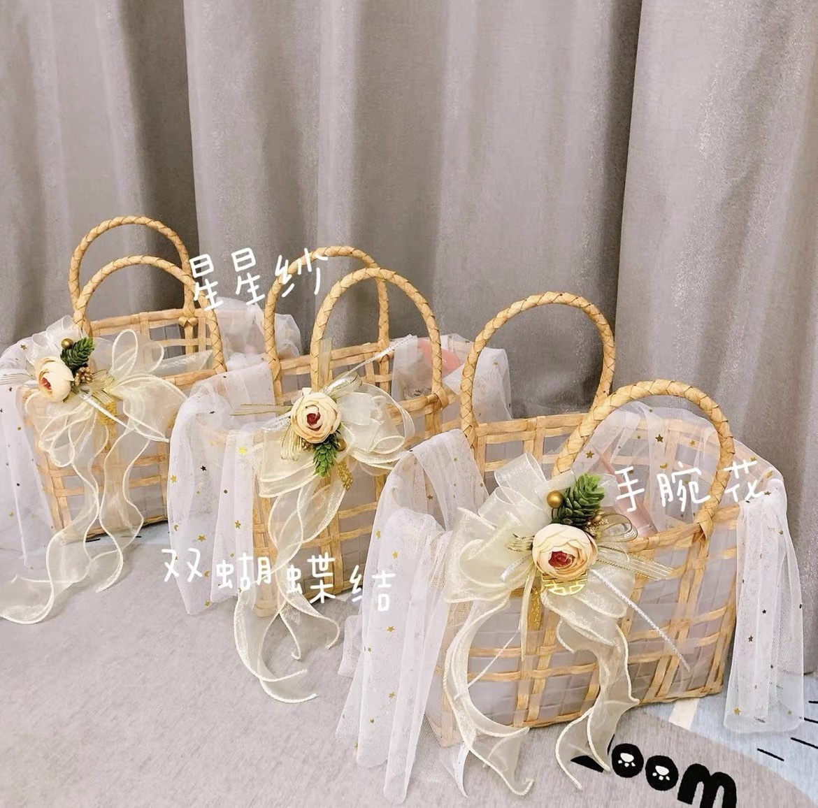 实用伴手礼提篮腕花森系娘