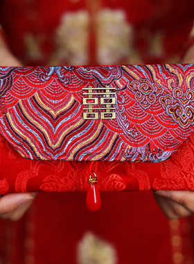 红包结婚专用2026封新款红包袋父母改口费敬茶一对大万元高档布艺