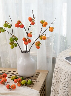 黄色绿色红色果落地装饰果实家居倚春烟小南瓜支仿真花装饰手捧花