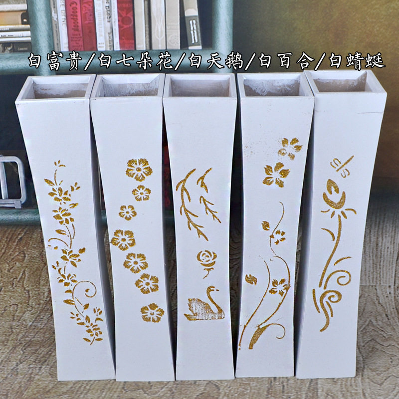 woodiness Gilding Waistline square vase white to ground 60 centimeter Floral organ square vasein the Home accessories , Vase/Flower/Artificial flowers/Imitation jewelry , Flower/Vase , Baskets  category - from Buy2taobao.com to provide professional Taobao agent buy service