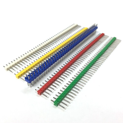 【铁针】2.54mm间距 双排排针 2*40P 双排插针 直针 绿色