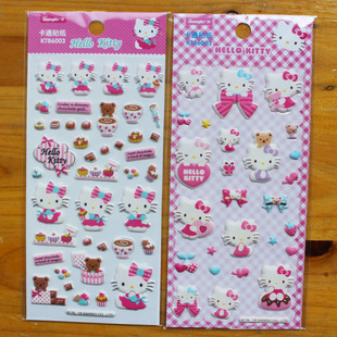 包邮正品kt卡通贴纸 凯蒂猫hello kitty泡泡贴装饰贴画 diy手机