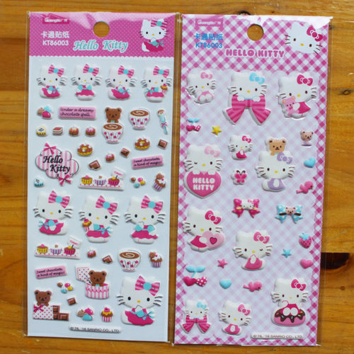 包邮正品kt卡通贴纸 凯蒂猫hello kitty泡泡贴装饰贴画 diy手机