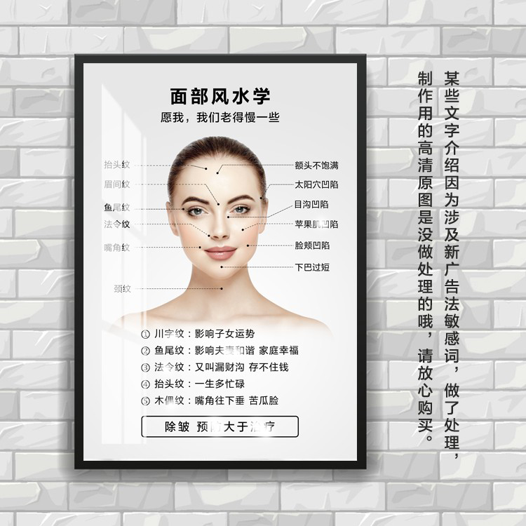 风水开运微整形海报装饰画