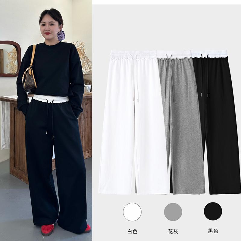 seawhen海维恩撞色拼接长裤