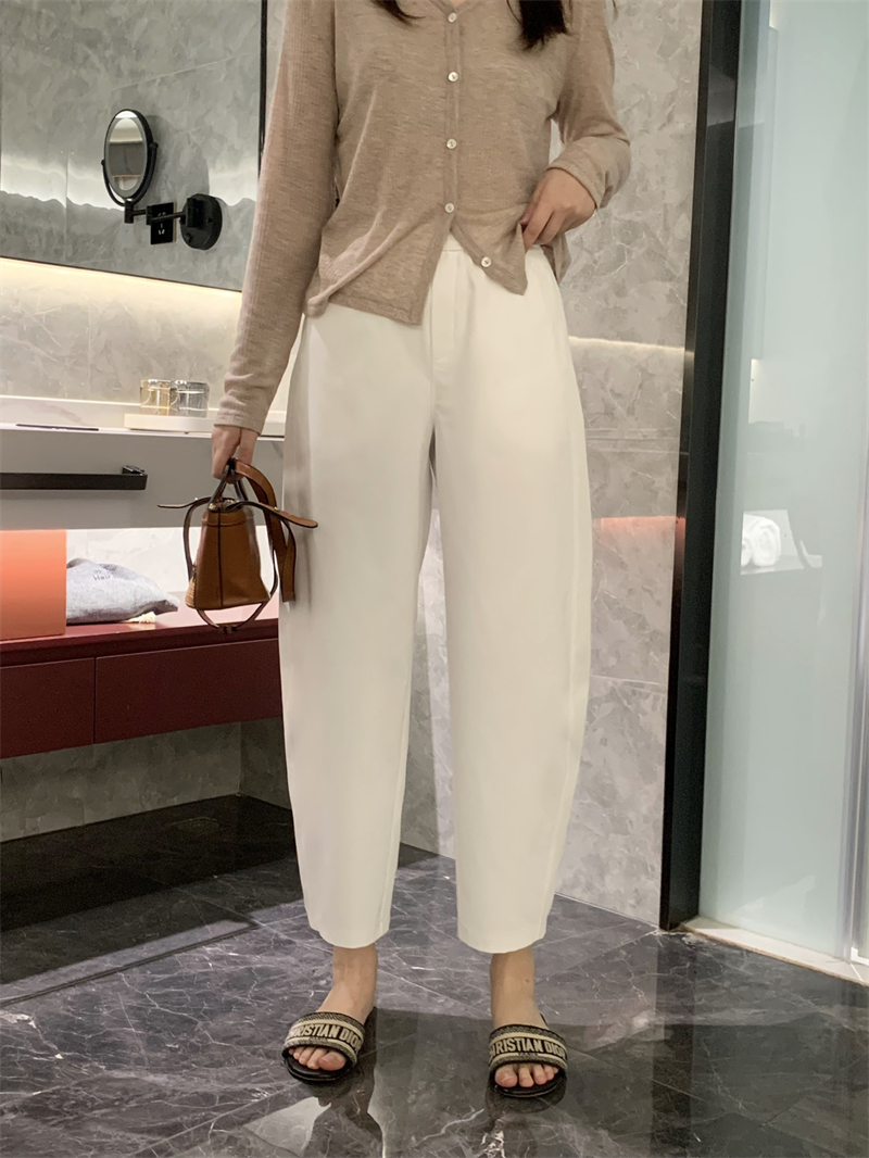 seawhen韩版高腰梨形九分裤