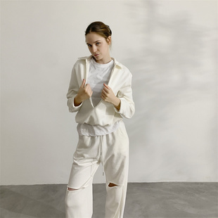 秋季外套女2025新款棉毛圈翻领休闲上衣半开领深V领长袖韩版卫衣