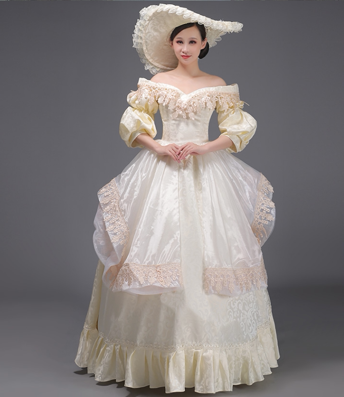 复古女士公主裙欧洲中世纪宫廷裙大小姐服装法式礼服演出服出租赁