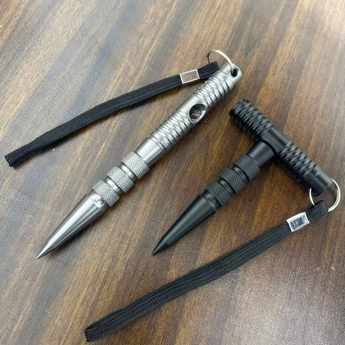 铝合金战术笔型防身装备防狼用品T字酷棍钥匙棍笔形棍尖头古巴藤