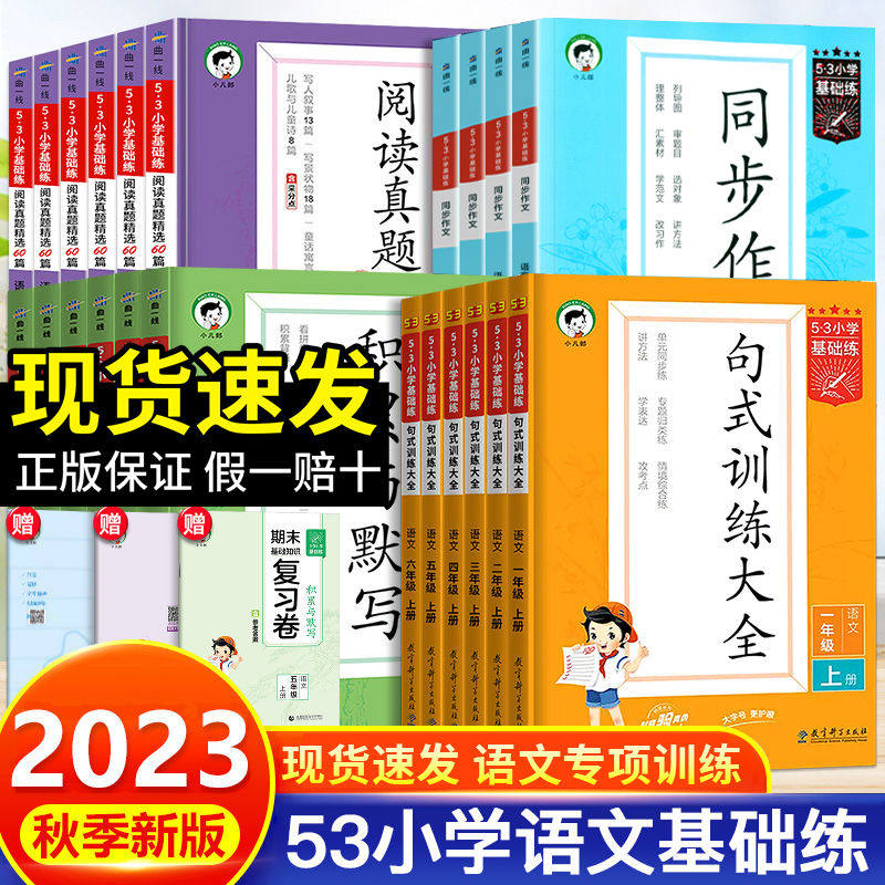 53基础练一二三四五六年级上册语文句式训练阅读真题60篇积累默写